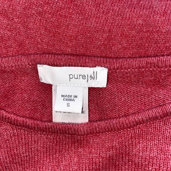 Pure J Jill Crewneck Pocket Sweater Cotton Cashmere Size Small - Picture 2 of 5